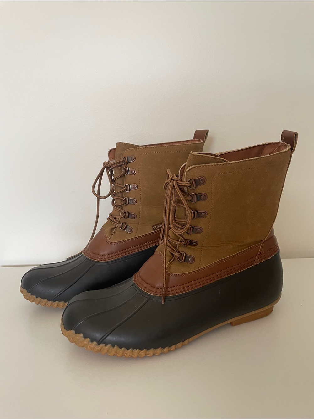 J Sport Men’s Bergen Encore Rubber Duck Boots Brown Size 13